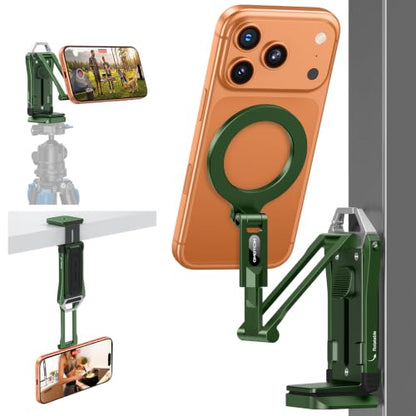 OMOTON TP02-Pro 5 in 1 Magnetic Phone Holder for Vlogging Essentials, Green - color: 5-Green