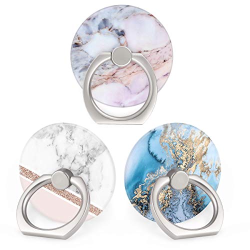 Bonoma Cell Phone Ring Holder Stand,360 Rotation 3-Pack Marble - color: Marble