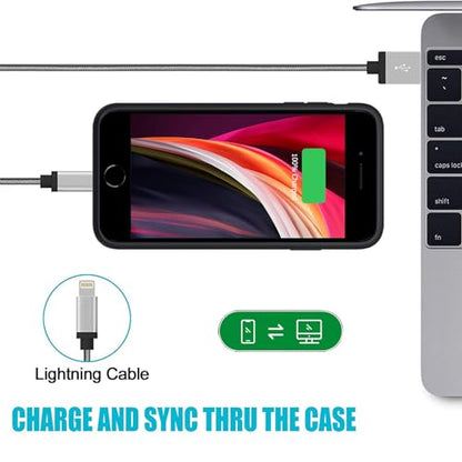 Battery Case for iPhone 8/7/6s/6/SE 3/SE 2, Upgraded 10000mAh Portable Battery Pack Charger Case Support Carplay Compatible with iPhone SE 3/SE 2/8/7/6s/6 (4.7 inch) External Charging Case (Black)