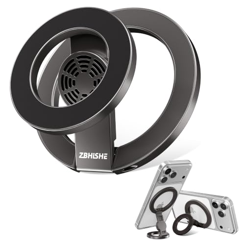 MagSafe Magnetic Phone Ring Holder Grip for Mag Car Mount, Black - color: Black