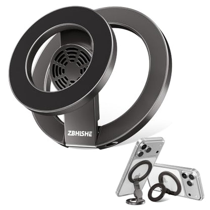 MagSafe Magnetic Phone Ring Holder Grip for Mag Car Mount, Black - color: Black
