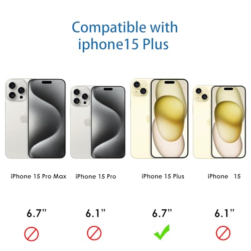Ultra-Clear Hybrid Case Shockproof & Anti-Yellowing Phone Case | TPU + Acrylic Dual Protection | Slim Fit & Scratch-Resistant Design for iPhone 15 Plus - size: iphone 15 plus