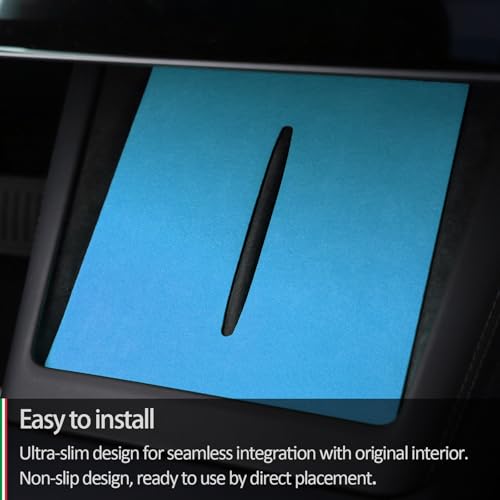 Suede Wireless Charger Pad for Tesla Model 3 24-26 Model Y 25-26 Blue - color: Blue