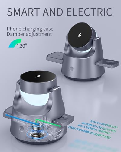 Magnetic Wireless Charging Station, 4-in-1 Charger with Night Light