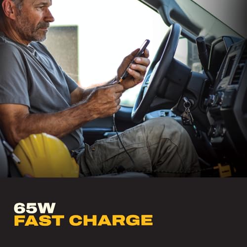 DEWALT 65W PD 3-Port Car Charger – USB-C PPS Fast Charging - size: 3-Ports-2 USB C+USB A