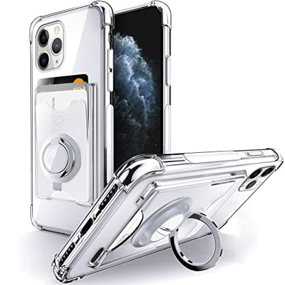 Shields Up for iPhone 11 Pro Case with Card Holder Stand, 5.8", Clear - color: Clear, size: iPhone 11 Pro