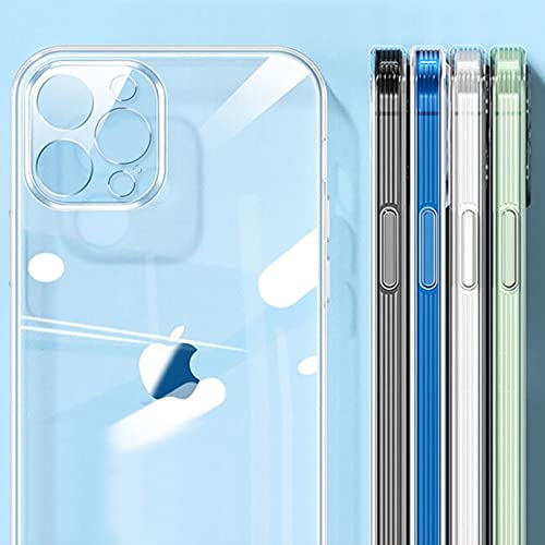 ZEZHOU Design for iPhone 12 Pro Max Crystal Clear Case, Non Yellowing, Shockproof Inner Silicone Bumper, Military Grade Drop Protection Slim Thin Phone Case for iPhone 12 Pro Max, 6.7" - color: Soft Clear, Slim Yet Protective