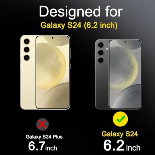 Ferilinso Screen Protector for Samsung Galaxy S24, Tempered Glass - size: Samsung Galaxy S24 6.2 INCH