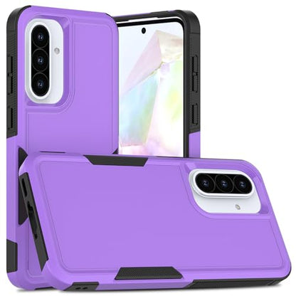 for Samsung Galaxy A37 / Galaxy A36 5G / Galaxy A57 5G Case: Dual Layer Protective Heavy Duty Cell Phone Cover Shockproof Rugged with Screen Protector - Military Protection Bumper Tough, Purple - color: Purple (PC) + Black (TPU)