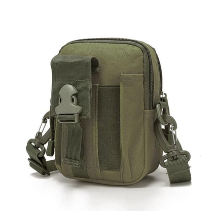 Belt Pouch, Tactical Molle Phone Pouch EDC Utility Pouches Waist Bag Packs, Small Cell Phone Holster Gear Tool Gadget Pocket for Men Running - color: Strap Green