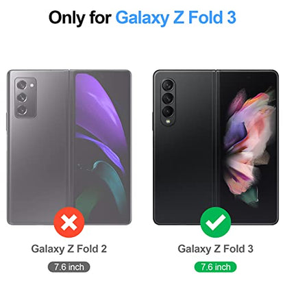Shieldtop Compatible with Samsung Galaxy Z Fold 3 Wallet Case with Card Holder,Women Man RFID Blocking PU Leather Flip Shockproof Protective Cover Credit Card Holder Slots Kickstand,Dark Blue - color: Dark Blue, size: Samsung Galaxy Z Fold 3