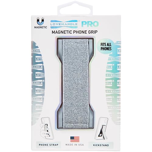 LOVEHANDLE PRO Phone Grip + Kickstand - Silver Glitter