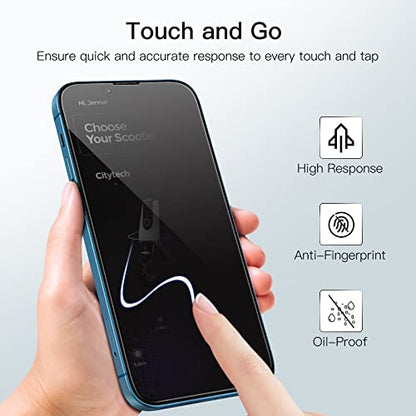 JETech Privacy Screen Protector for iPhone 13/13 Pro/17e, 2-Pack - size: iPhone 13/13 Pro/17e