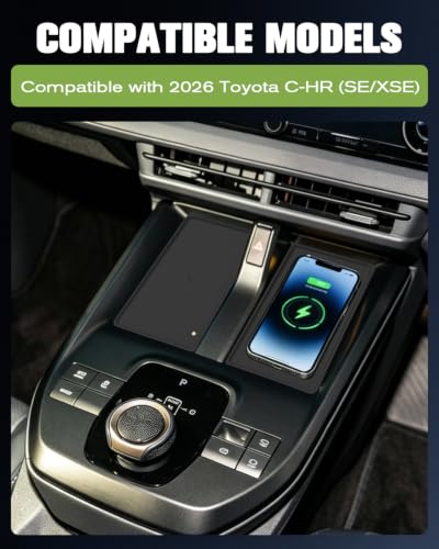 2026 Toyota CH R Charging Silicone Pad Center Console Wireless Charging Mat