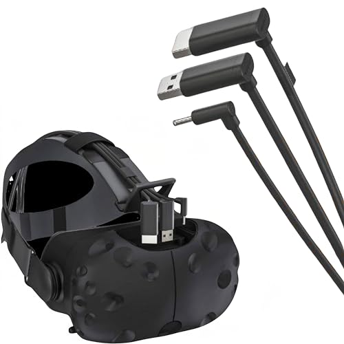 Skywin 3 in 1 Flat HTC Vive Compatible Cable - 5 Meters / 16 Feet - Black - size: 5 Meter, style: Flat