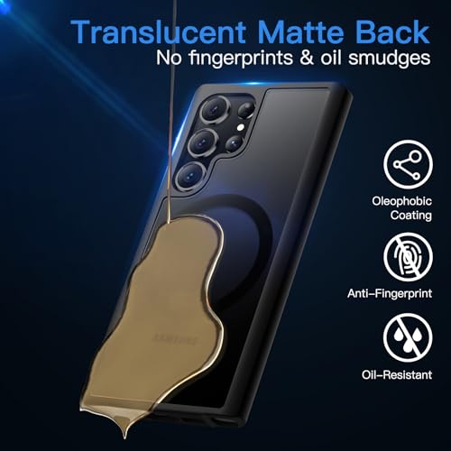 JETech Magnetic Case for Samsung Galaxy S23 Ultra, Black - color: Black