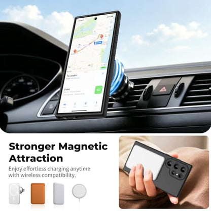 zapica Magnetic for Samsung Galaxy S24 Ultra Case, Midnight Black - color: Midnight Black, size: Samsung Galaxy S24 Ultra 6.8''