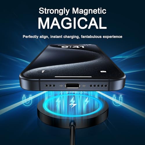 Magnetic Wireless Charger for Samsung Fast Charging Pad for Samsung Galaxy S26 Ultra S25 Ultra S25 FE Plus S24 Google Pixel 10 Pro Fold 10A 9A 9 Pro XL Fold, Wireless Magnet Charging Stand Charge Mat