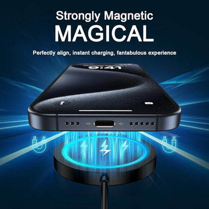Magnetic Wireless Charger for Samsung Fast Charging Pad for Samsung Galaxy S26 Ultra S25 Ultra S25 FE Plus S24 Google Pixel 10 Pro Fold 10A 9A 9 Pro XL Fold, Wireless Magnet Charging Stand Charge Mat