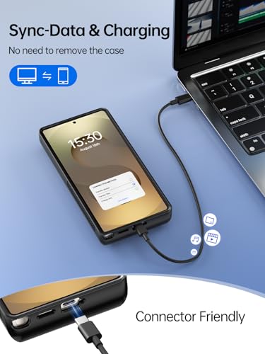 NEWDERY Battery Case for Samsung Galaxy S25 Ultra, 10000mAh Charger Case | Portable Power Bank,Qi Wireless Charging,20W USB C Fast Charging,LED Display,Data Sync Supported,Rechargeable Battery Pack - size: For Galaxy S25 Ultra 6.9"