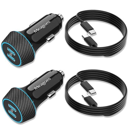 2 Pack 90W USB C Car Charger Super Fast Charge for iPhone/Samsung-8ft Cable - size: 8 ft