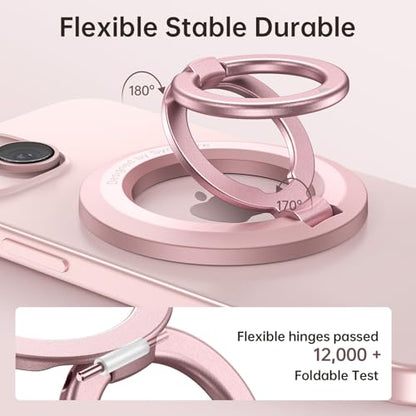 SYNCWIRE Magnetic Phone Ring Holder, for MagSafe Phone Grip Stand Kickstand - color: Pink