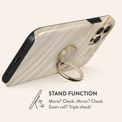 BURGA Cell Phone Ring, Holder Grip and Stand - Finger Phone Grip for Back of Smartphone Case, Kickstand 360 Rotation, Universal Ring for iPhone Samsung Galaxy Huawei Google Pixel, Stylish Accessories - color: Full Glam, style: Gold
