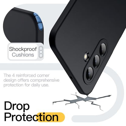 JETech Slim Case for Samsung Galaxy A17, Black | Soft TPU Design, Matte Finish, Shockproof Protection - color: Black, size: Galaxy A17