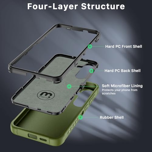 M MYBAT PRO Maverick Series for Samsung Galaxy S24 Plus Case with Belt Clip - color: Army Green, size: Samsung Galaxy S24 Plus