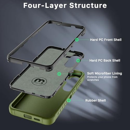 M MYBAT PRO Maverick Series for Samsung Galaxy S24 Plus Case with Belt Clip - color: Army Green, size: Samsung Galaxy S24 Plus
