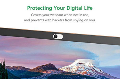 CloudValley Laptop Webcam Cover Slide, Metal 0.023 Inch Ultra-Thin White - color: White-2 Pcs