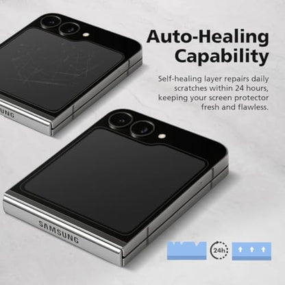 2 PACK Front Privacy Screen Protector Compatible with Samsung Galaxy Z Flip 5 [25° Anti Spy] EPU+PET Film, Self-Healing, Easy Installation, Case Friendly, 3H Hardness - size: Galaxy Z Flip 5