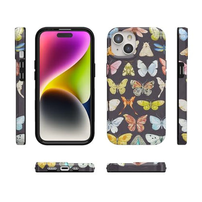 Casely iPhone 15 Plus Case | Midnight Monarch | Jenna Palek x Casely | Compatible with MagSafe | Classic Ultra Slim Design - color: Midnight Monarch | Jenna Palek x Casely