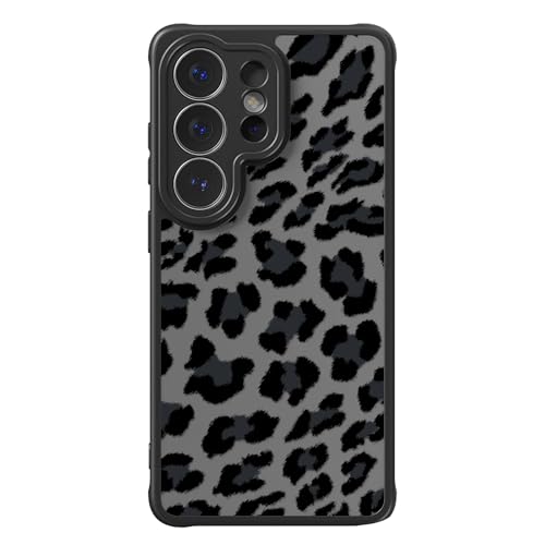 Floral Case for Samsung S26 Ultra,Black Leopard Cute Slim Cover - color: Black/Leopard, size: S26 Ultra