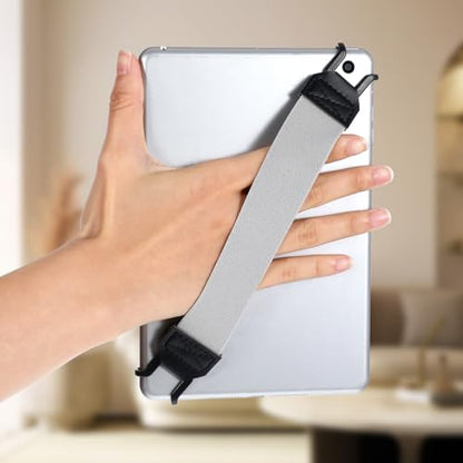 Ptwola Hand Strap Holder Universal Tablet Secure Grip Holder, Grey - color: Grey