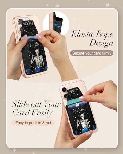 Shorogyt Compatible with Magsafe Wallet with Flap Cover, Skull - color: Skull