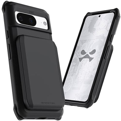 Ghostek Exec Google Pixel 8 Wallet Case, Detachable Magnetic Credit Card Holder, Kickstand, Compatible with Wireless Charging (6.2 Inch, Black) - color: Black, size: Pixel 8
