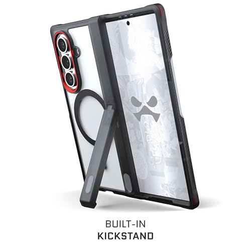 Ghostek Covert Clear Galaxy Z Fold7 Case with Built-in Kickstand, MagSafe and Full Hinge Protection Designed for 2025 Samsung Galaxy Fold 7 (8") (Smoke) - color: Smoke, size: Galaxy Z Fold 7