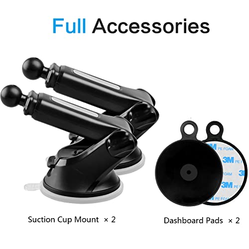 1Zero 2 Pack GPS Suction Cup Car Mount for Garmin [Quick Extension Arm] - color: 2-Pack