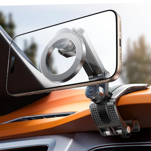 LISEN for MagSafe Car Mount Magnetic Phone Holder for Your Car Magnet Air Vent Cell Phone Holder Mount Car Accessories Gift for Men Women fit iPhone 17-12 Dashboard Mount Kits