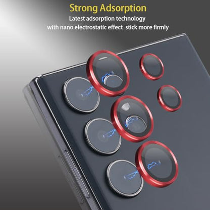 Camera Lens Protector for Samsung Galaxy S25 Ultra, Red - color: Red