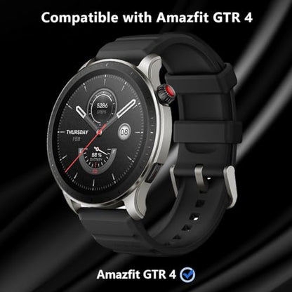 3 Pack for Amazfit GTR 4 Screen Protector (no glass), Self-Healing, 3D Full Screen Coverage Soft Film, Anti Scratch HD Clear Screen Protector for Amazfit GTR 4, Black - size: for Amazfit GTR 4