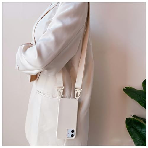 Crossbody Phone Case Compatible with iPhone 6/7/8/SE2/SE3, Cute Soft Silicone Cover with Lanyard Adjustable Shoulder Strap Shockproof Protector Women Girls White - color: White, size: iPhone 6/7/8/SE2/SE3
