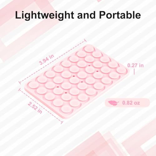 Giumel 1팩 블랙 양면 실리콘 흡착 컵 폰 케이스 마운트, 셀카 및 비디오용 핸즈프리 강력한 그립 홀더, 아이폰 및 안드로이드와 호환 - color: 블랙 양면 1팩