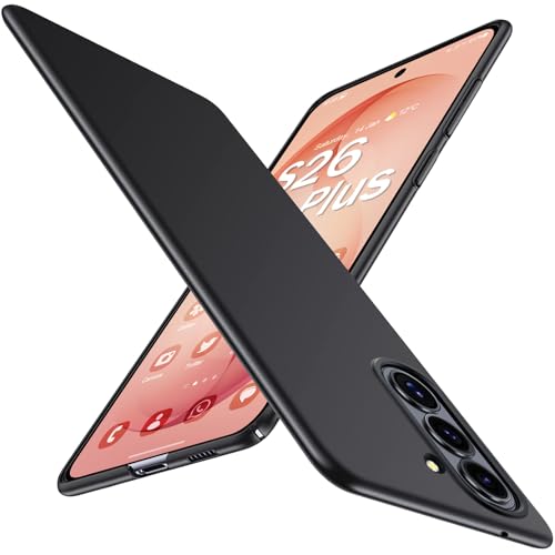 Gxmeuie Ultra Thin Case for Samsung Galaxy S26+ Plus 5G, Silky Touch, Anti-Fingerprint Material, Slim Hard PC Matte Cover Anti-Scratch Shockproof Protective Cases for Samsung S26 Plus 5G (Black) - color: Black, size: Galaxy S26 Plus