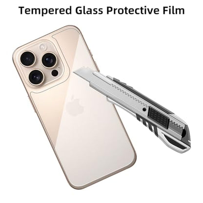 3 Pack Glass Back Screen Protector for iPhone 16 pro 6.3-Inch - size: iPhone 16 pro