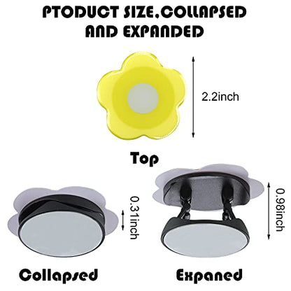 6 Pcs Phone Grip Holder Daisy Cute Flower Collapsible Finger Phone Expand Stand Multi Functional Foldable Holder for for Smartphone Cellphone Tablet Accessory, 6 Colors