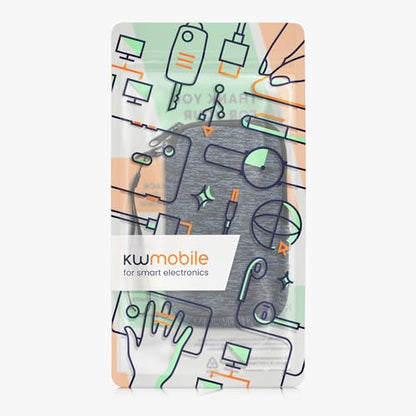 kwmobile Universal Phone Pouch Size L - 6.5" - Neoprene Smartphone Pouch with Zip - Water-Repellent Mobile Phone Case - Sleeve in Deep Ocean/Black - color: Deep Ocean / black, size: L - 6.5"