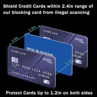 RFID Blocking Card - 3 Pack, Contactless NFC Credit Card ID Protection Safe Bank Card Passport Entire Wallet Purse Shield Protector Blocker Guard (Pack of 3, Blue) - color: Blue/3 cards