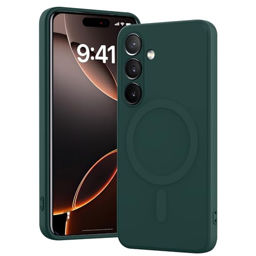 for Galaxy A15 5G Case,Magnetic,Wireless Charging,Slim Dark Green | Soft TPU Silicone Cover Phone Case for Samsung Galaxy A15 5G,Dark Green - color: Dark Green